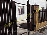Штакетний металевий паркан, фото 4