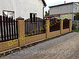Штакетний металевий паркан, фото 3