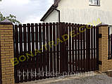 Штакетний металевий паркан, фото 5