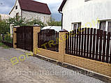 Штакетний металевий паркан, фото 2