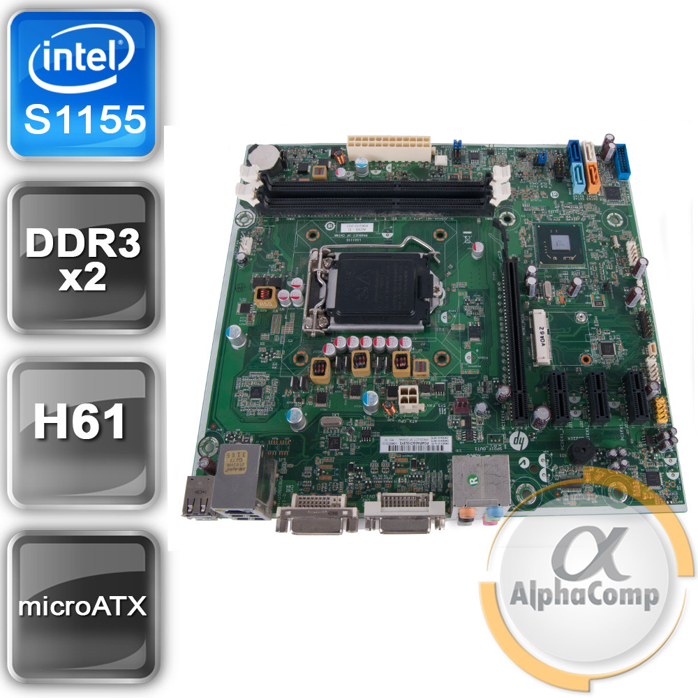Материнська плата HP H61 USB 3.0 Wi-Fi (s1155/H61/2xDDR3) БУ