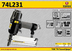 Степлер для цвяхів 15-50 мм, скоб 10-40 мм, TOPEX 74L231