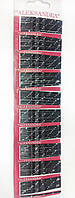 Невидимки для волосся хвилясті з кулькою, чорні з блискітками срібло 7 см 1/100 шт.