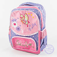 Шкільний рюкзак для дівчаток з метеликом - бузковий - 146