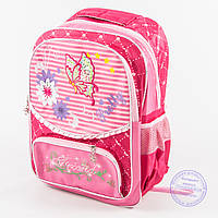 Шкільний рюкзак для дівчаток з метеликом - рожевий - 146