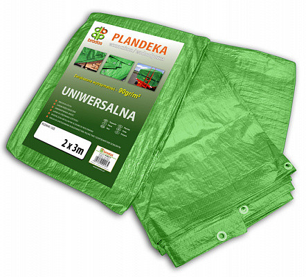 Тент водонепроникний укріплений GREEN 90 г/м², розмір: 2х3 м - Польща