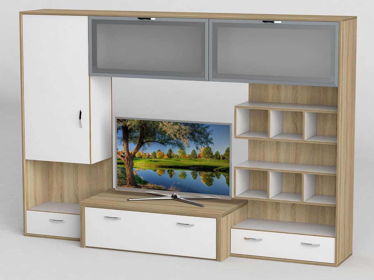 Стінка для вітальні з ДСП/МДФ (вітальня стінка) - 105 Тіса меблі, фото 1