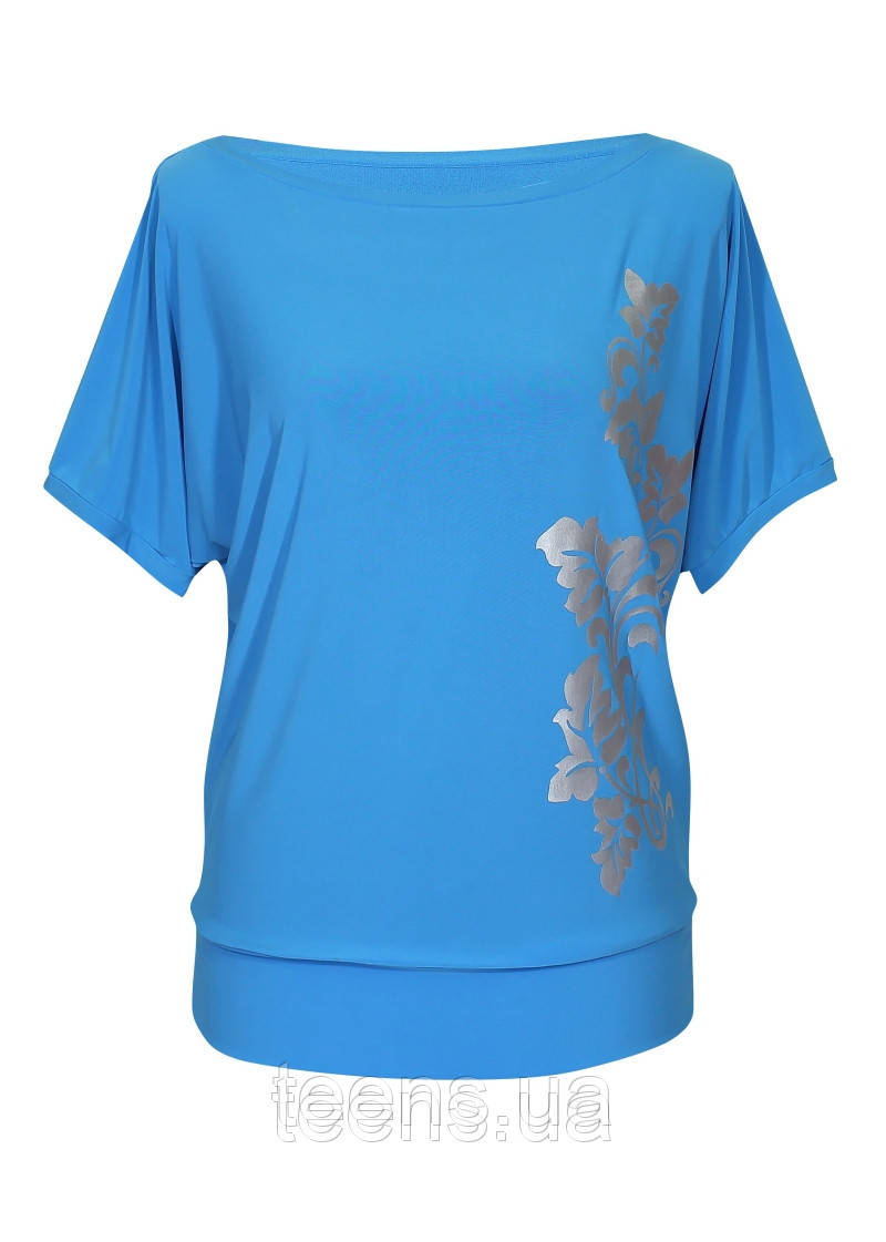 Літня туніка розмір від 46 до 64 — принт Лоза, фото 1
