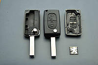 Корпус викидного ключа для PEUGEOT (Пежо) 207, 307, 308, 3008, 2 — кнопки батарейки на платі
