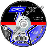 Круги отрезные по металлу Norton STARLINE 125 x 1.6 x 22.23