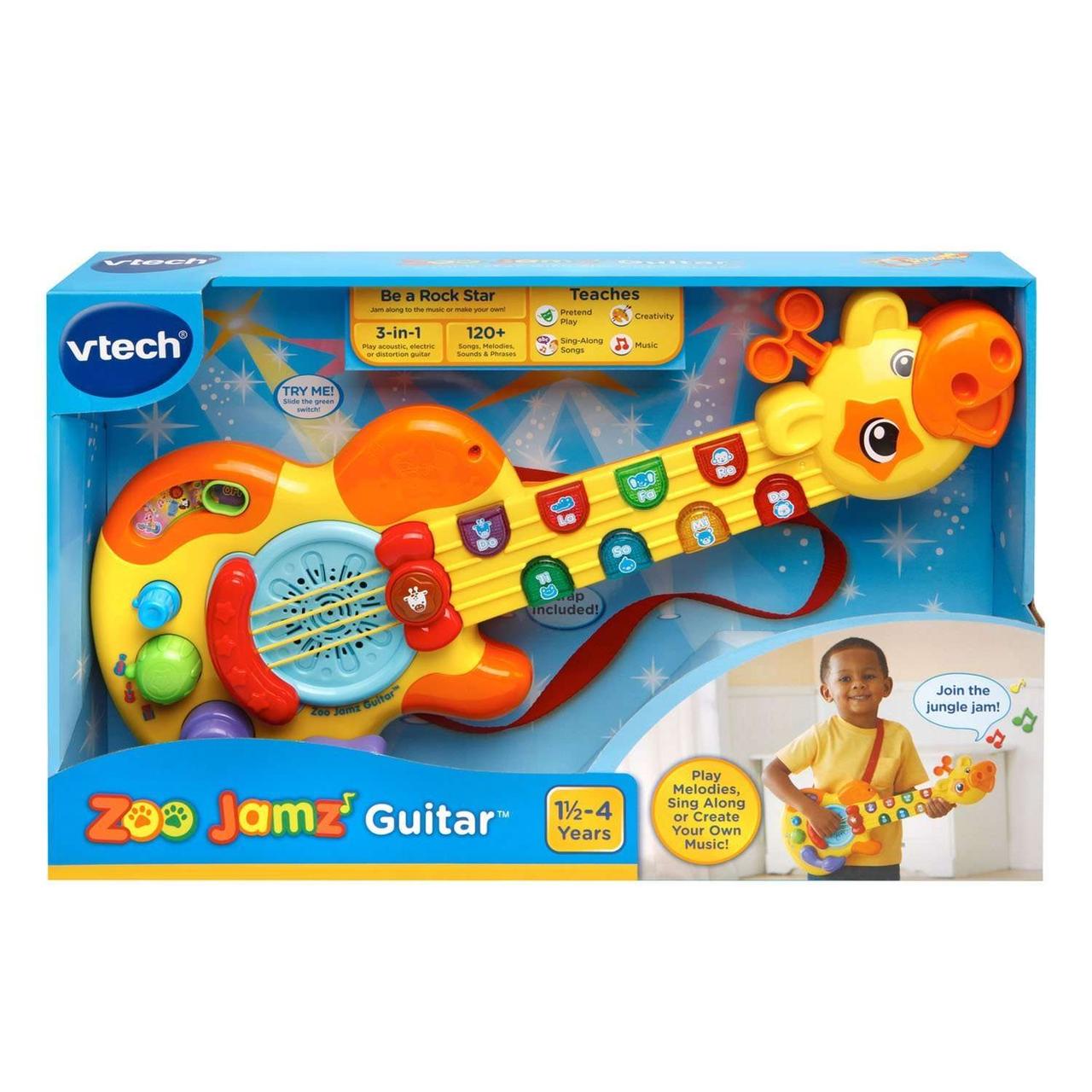 Детские музыкальные инструменты музыкальная детская гитара Жираф гитара для детей, VTech Витеч 80-179000 - фото 5 - id-p560936879