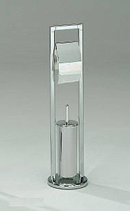 Тримач підлоговий для туалетного паперу з йоржиком для унітазу