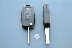 Корпус викидного авто ключа для VOLKSWAGEN Passat, Caddy, Jetta, Golf (Фольксваген Пассат, Кадді) 3 — кнопки