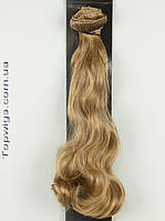 Матовые термо волосы с заколками клипсами Original, трессы 8 прядей, цвет 15 светло-русый