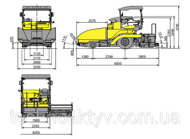 Асфальтоукладчик HA60W-8