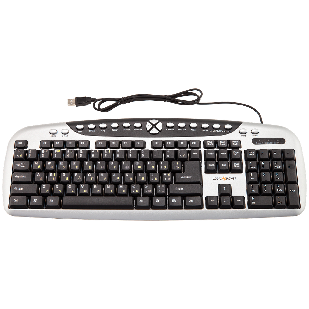 Клавіатура LP-KB 043, USB (МУЛЬТИМЕДІА)