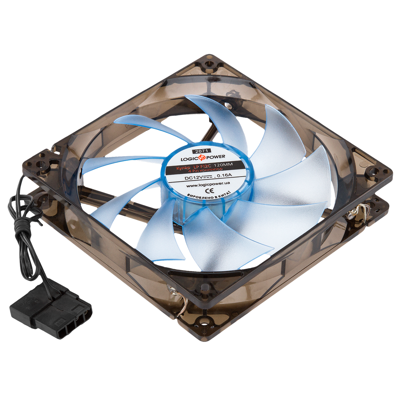 Вентилятор LP F12C, 120MM, 4pin (Molex харчування), Color