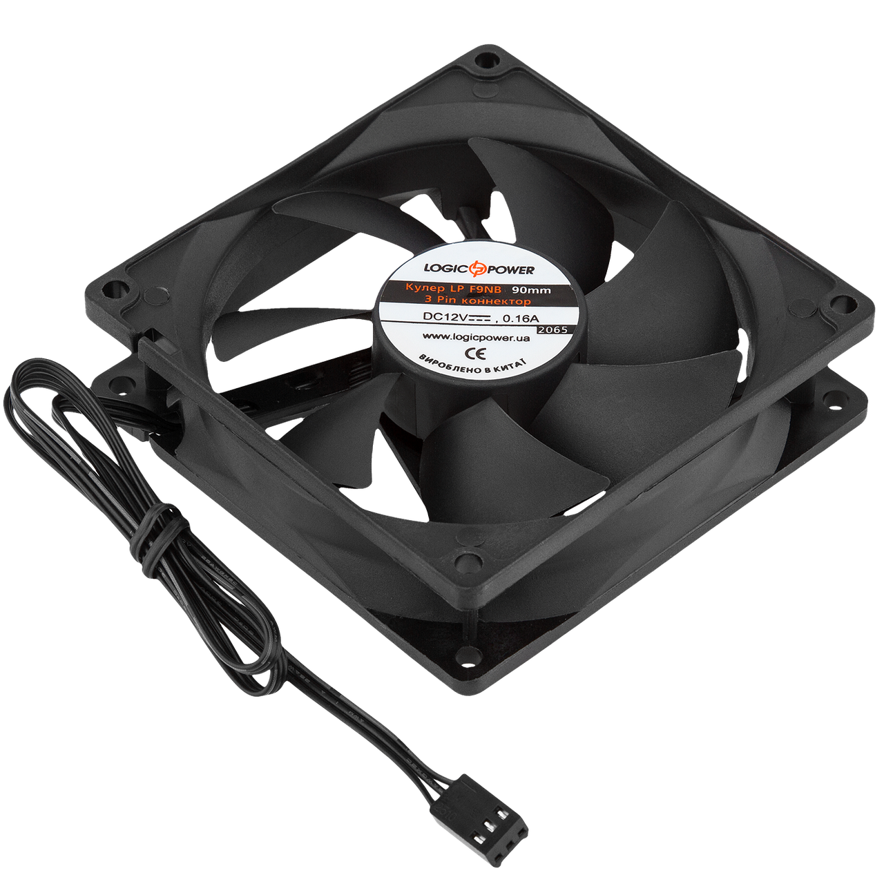 Вентилятор LP F9NB, 90MM, 3pin, black