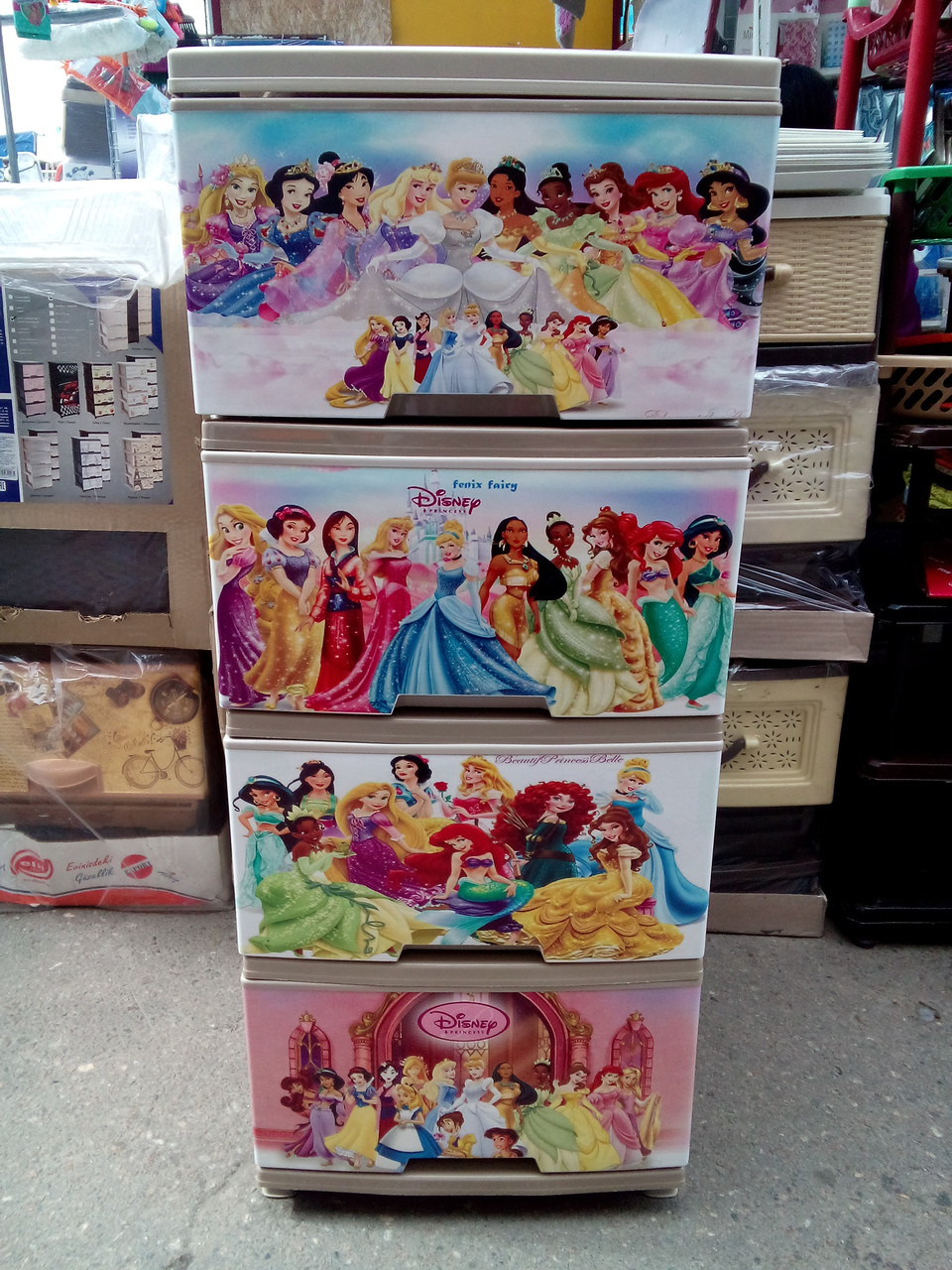 Комод на 4 ящика с декором "принцессы диснея" Алеана - фото 1 - id-p561052600
