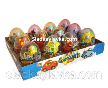 Яйце Cartoon Car машинка з драже 12 шт (Prestige)