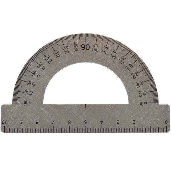 Транспортир металевий, 10 см