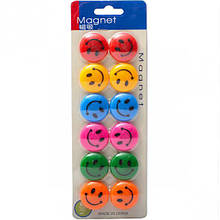 Набір магнітів 30 мм, 12 шт "Смайл"