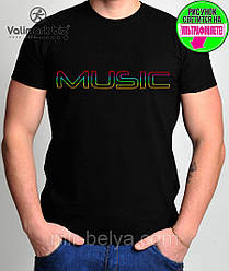 Футболка чоловіча чорна мюзік Valimark-biz