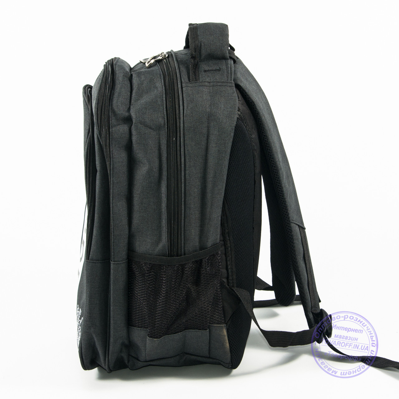 Оптом спортивный рюкзак Адидас - т. серый - 963 - фото 3 - id-p560901865