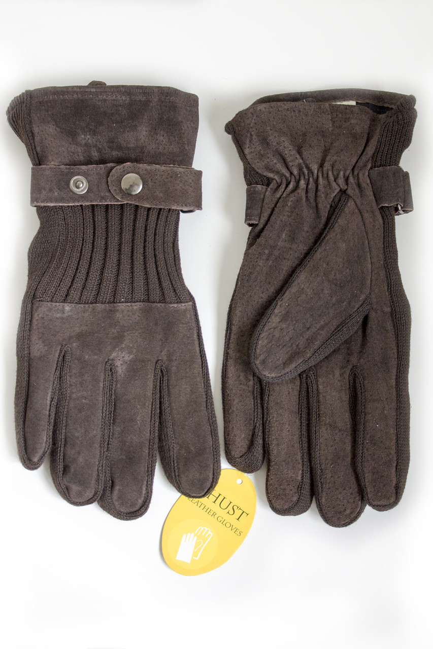 Чоловічі замшеві рукавички Shust Gloves BROWN Середні SGB-160135s2