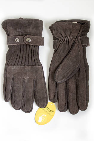 Чоловічі замшеві рукавички Shust Gloves BROWN Маленькі SGB-160135s1, фото 2