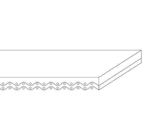 Стрічка транспортерна ПВХ 2M12 U0-V15 W PVC харчова, фото 2