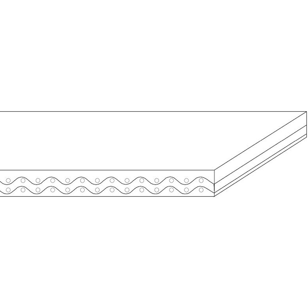 Конвейерна стрічка ПВХ 2T12 V5-V10 W PVC харчова