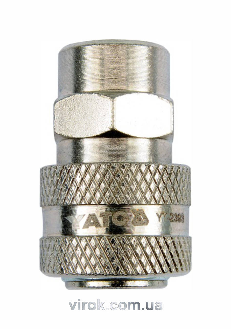 

Швидкоз'єднувальна муфта YATO з внутріш. різьбою Ø= 3/8" [50/250] YT-2394