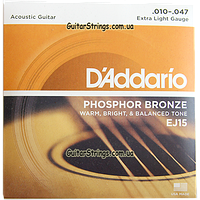 Струны D'Addario EJ15 Phosphor Bronze 10-47