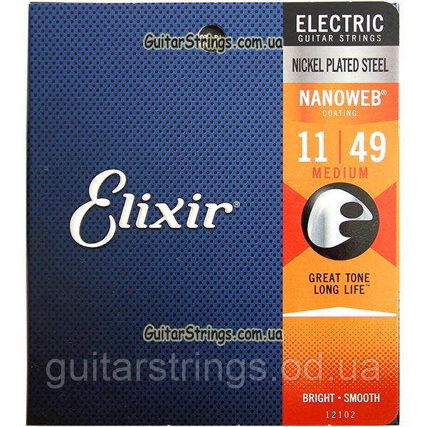 Струни Elixir 12102 Nanoweb Medium 11-49
