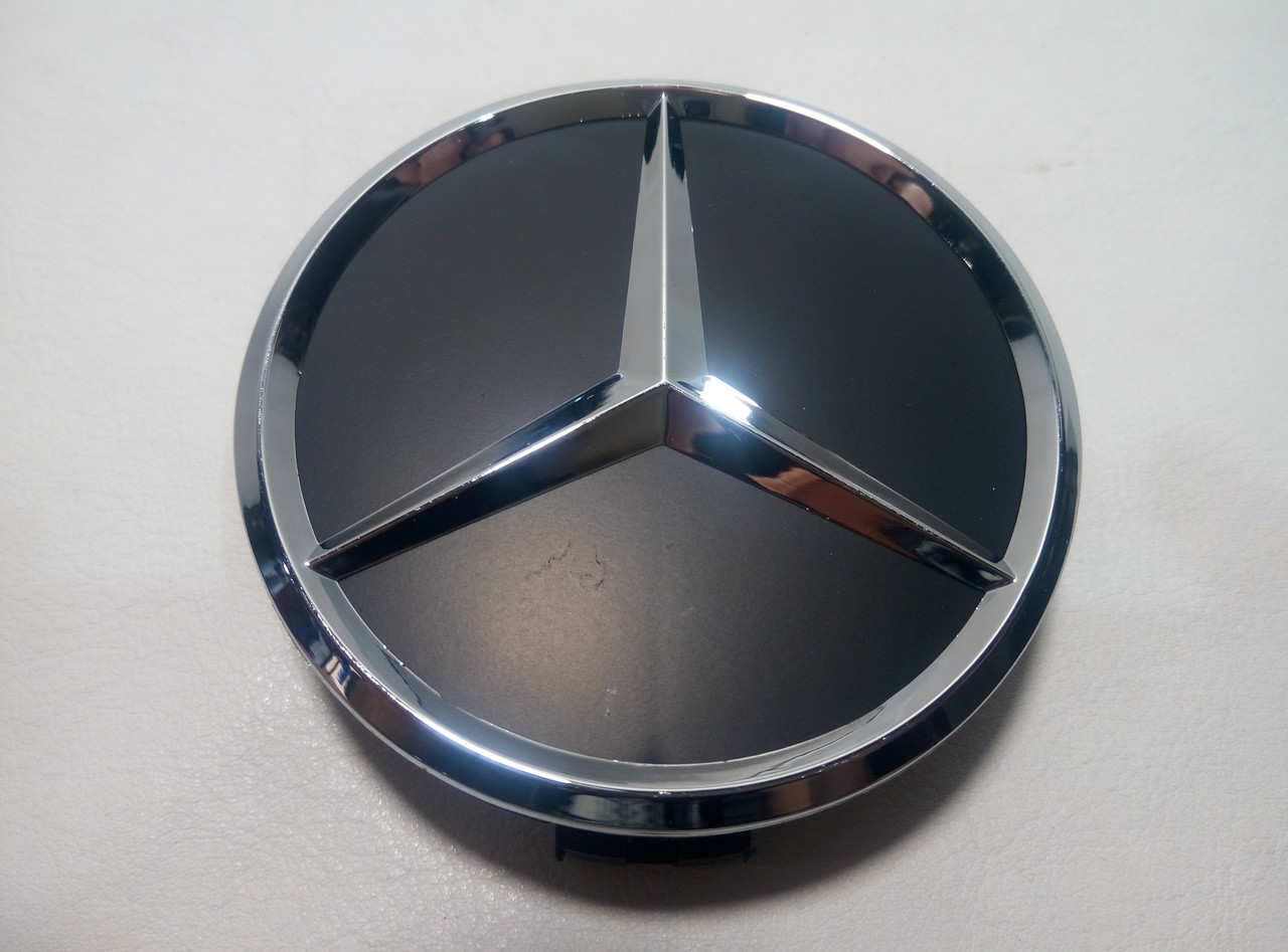 Ковпачок у диск Mercedes чорний 70-75 мм, фото 1