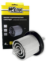 Набір вольфрамових корончатих свердел Werk 4 шт