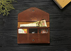 Жіночий шкіряний гаманець ручної роботи VOILE vl-lw2w-lbrn-brn