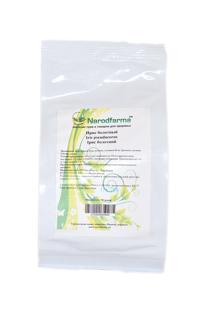 Корінь Ірис Болотний Касатик Жовтий 50 г, фото 1