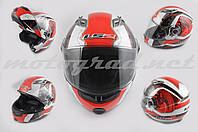 Шлем трансформер LS2 FF370 Europe красно-белый + солнцезащитные очки шолом