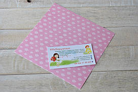 Дизайнерський картон текстура льон "Рожеві хмари" 15х15 см