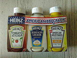 Набір соусів Heinz American BBQ Pack, 3 x 200 мл