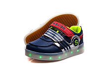 Стильные кроссовки с подсветкой((USB) для мальчика р26-27)
