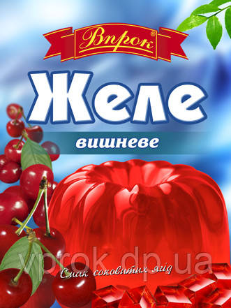 Желе вишневе на желатині 80 г ТМ "Впрок"