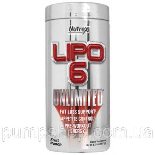 Жироспалювач Nutrex Lipo-6 Unlimited 150 г (60 порц.)