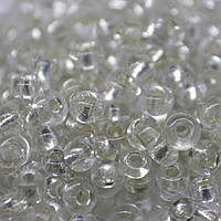 Прозорий бісер посріблений Розмір 2мм Ціна за 10гр