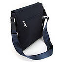 Сумка текстильна через плече чоловіча PP на блискавці, Синя маленька нейлонова сумочка планшетка на плече, фото 3