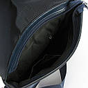 Сумка текстильна через плече чоловіча PP на блискавці, Синя маленька нейлонова сумочка планшетка на плече, фото 4