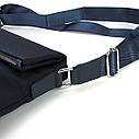 Сумка текстильна через плече чоловіча PP на блискавці, Синя маленька нейлонова сумочка планшетка на плече, фото 6