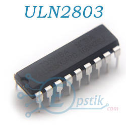 ULN2803APG, 8 транзисторів Дарлінгтона, 500мА, 50В, DIP18